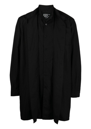 Yohji Yamamoto long-sleeve layered shirt - Black