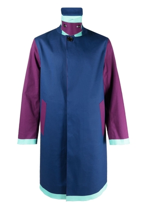 Mackintosh Oxford colour-block raincoat - Blue