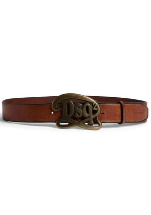 Dsquared2 logo-buckle leather belt - Brown