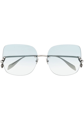 Alexander McQueen tinted frameless sunglasses - Silver