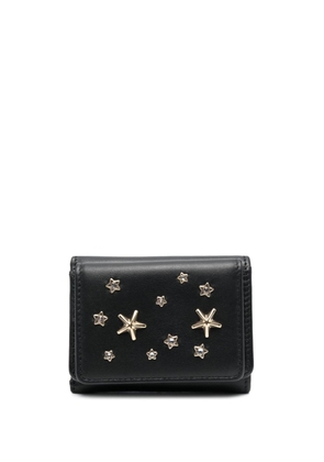 Jimmy Choo star stud-embellished leather wallet - Black