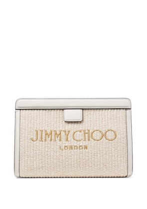 Jimmy Choo Avenue clutch bag - Neutrals