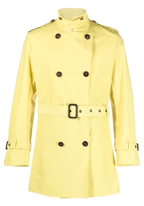 Mackintosh belted double-breasted trench coat - Yellow