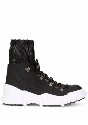 Dolce & Gabbana elasticated lace-up boots - Black