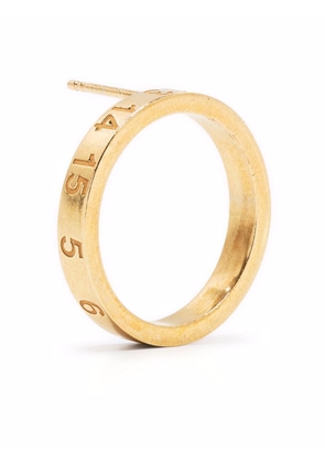 Maison Margiela engraved numbers single earring - Gold