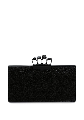 Alexander McQueen Jewelled Flat pouch bag - Black