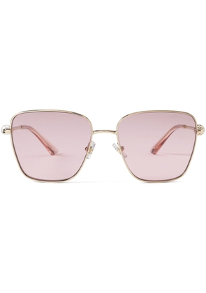 Jimmy Choo Eyewear crystal-embellished square-frame sunglasses - Gold