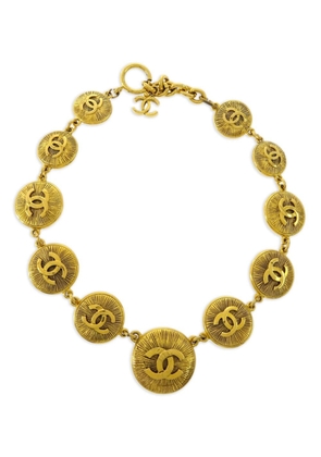 CHANEL Pre-Owned 1990-2000s CC gold-plated necklace