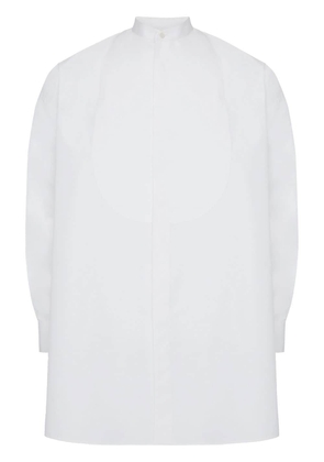 Alexander McQueen collarless long-sleeved shirt - White