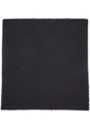 Jimmy Choo Emani monogram-jacquard silk-blend scarf - Black