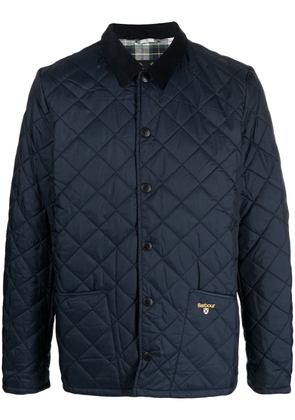 Barbour embroidered-logo quilted jacket - Blue