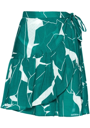 ERES Racine abstract-print miniskirt - Green