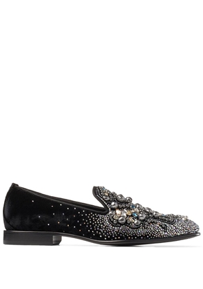 Jimmy Choo Thame bead-embellished slippers - Black