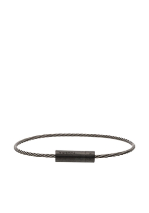 Le Gramme Le 5g brushed ceramic cable bracelet - Black