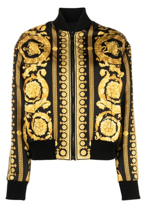 Versace Barocco reversible silk bomber jacket - Black