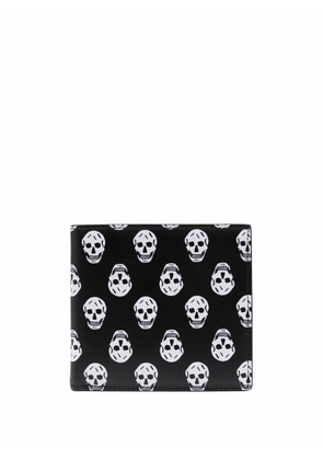 Alexander McQueen skull-print leather wallet - Black