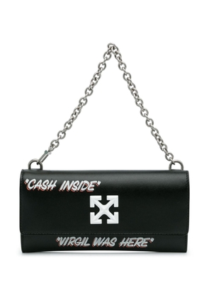 Off-White Pre-Owned 2013-present Jitney Quote Wallet on Chain shoulder bag - Black