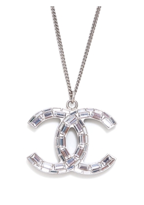 CHANEL Pre-Owned 2000s CC rhinestone-embellished necklace - Silver