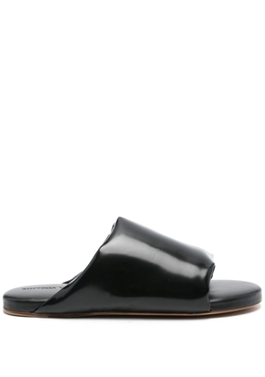 Bottega Veneta padded leather flat sandals - Black