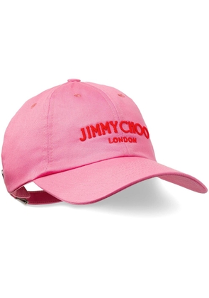 Jimmy Choo Pacifico logo-embroidered baseball cap - Pink