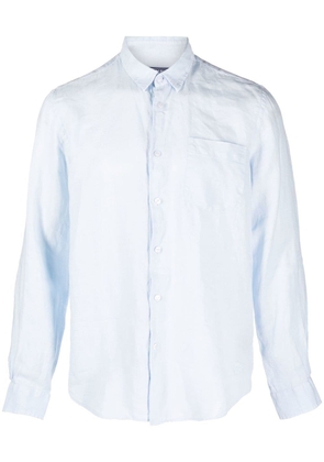 Vilebrequin Caroubis long-sleeved linen shirt - Blue