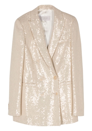 Peserico double-breasted sequin blazer - Gold