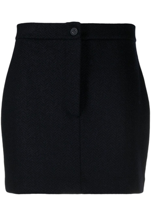 Thom Browne high-waist herringbone miniskirt - Blue