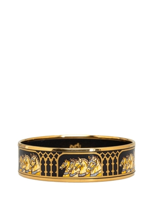 Hermès Pre-Owned 20th Century Wide Enamel Bangle costume bracelet - Gold