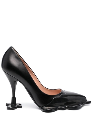 Moschino 100mm sculpted leather pumps - Black