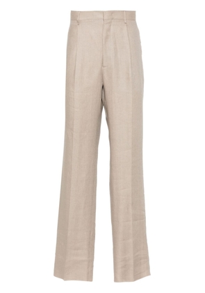 Tagliatore Martin linen tailored trousers - Neutrals