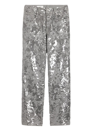 AMI Paris sequin-embellished straight-leg jeans - Grey