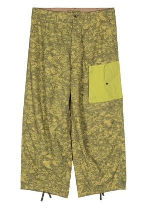 Ten C camouflage-print wide-leg trousers - Green