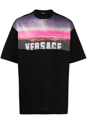 Versace graphic-print cotton T-shirt - Black