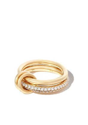 Spinelli Kilcollin 18kt yellow gold petite Virgo 2 link diamond ring