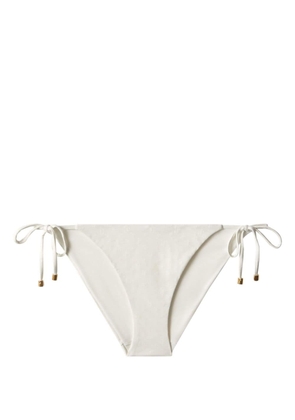 Jimmy Choo Ariah logo-print bikini bottoms - White