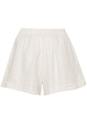MC2 Saint Barth logo-embroidered linen shorts - Neutrals