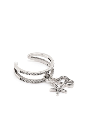 BAPY BY *A BATHING APE® crystal-embellished sterling silver ring