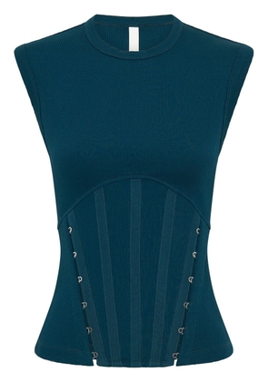 Dion Lee corset split-hem tank top - Blue
