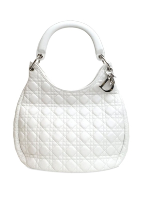 Christian Dior Pre-Owned 2008 Lady Dior Cannage hobo bag - White