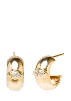 Zoë Chicco 14kt yellow gold half-hoop diamond earrings