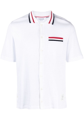 Thom Browne RWB-stripe cotton shirt - White