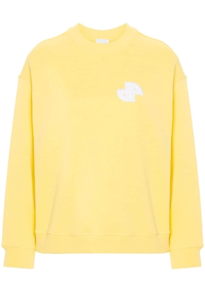 Patou logo-appliqué cotton sweatshirt - Yellow