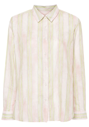 Maison Kitsuné Classic striped cotton shirt - Pink