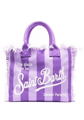 MC2 Saint Barth Vanity striped beach bag - Purple