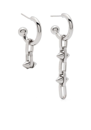 Justine Clenquet Nomi spiked-chain earrings - Silver