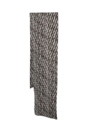 Giorgio Armani plissé-effect modal-blend scarf - Brown