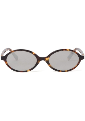 Miu Miu Eyewear Regard oval-frame sunglasses - Grey