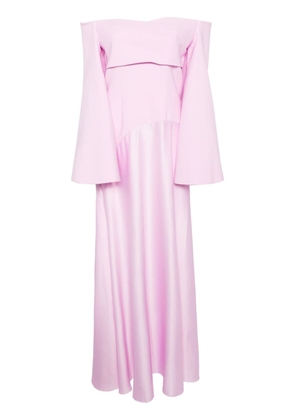 Solace London The Rina off-shoulder gown - Pink