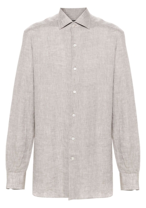 Zegna linen chambray shirt - Neutrals