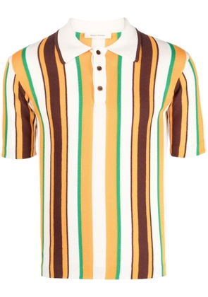 Wales Bonner Optimist striped cotton polo shirt - Orange